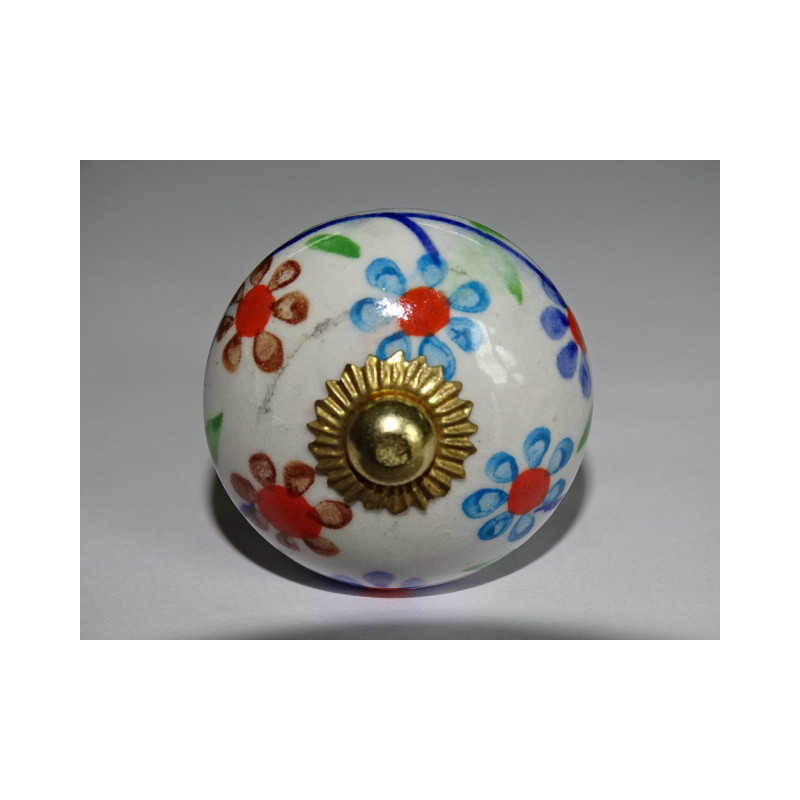 Maniglia multi fiori di porcellana