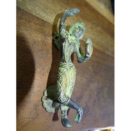 bronce manejar pátina verde de Parvati
