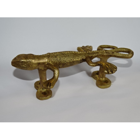 poignée en bronze salamandre doré