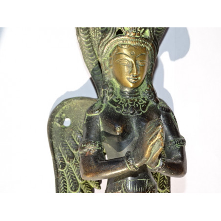 Manico in bronzo ange indiano verde
