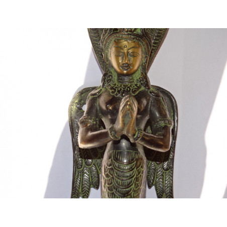 Manico in bronzo ange indiano verde