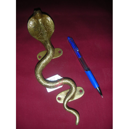 poignée en bronze 30 cm cobra doré