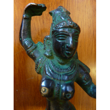 Bronze Griff danseuse Indianer grün
