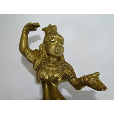 Manico in bronzo danseuse indiano dorée