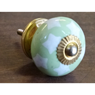 clear green handle and white stars