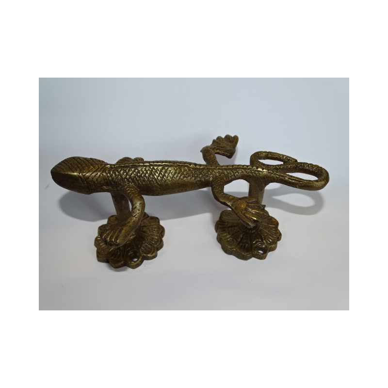 Manija de bronce salamandra de oro