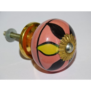 manico Rosa Mobili con petali di colore giallo e nero
