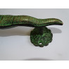 Gran mango de bronce mujer pátina de serpiente negra y verde - 2