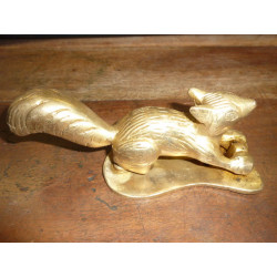 Battente écureuil en bronzo doré