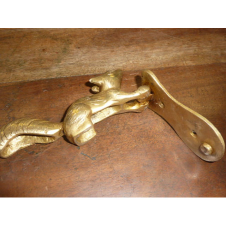 Heurtoir écureuil en bronze doré