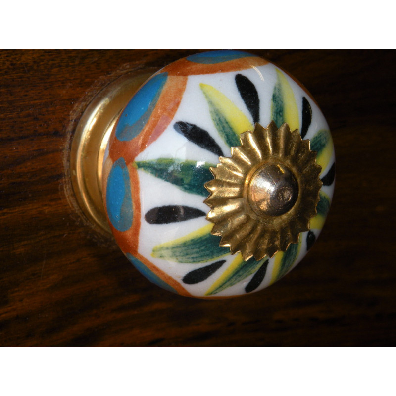 Boutons en porcelaine étoile de feuille