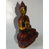 Medicina de Buda con pátina dorada y marrón - 17 cm