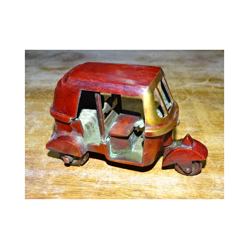 Pátina marrón Auto Rickshaw (ruedas articuladas)