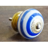 white handle with blue lines
