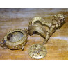 Drachenförmiges Räuchergefäß aus Bronze mit goldener Patina