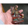 Piccola statua in bronzo di Shiva con patina marrone