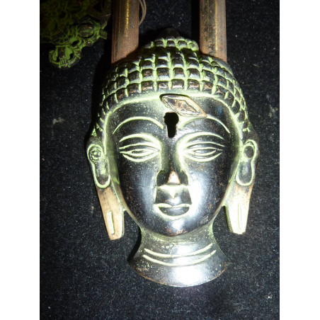 Candado de bronce buddha vert