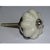 Pumpkin handle ecru crackle effect silver design