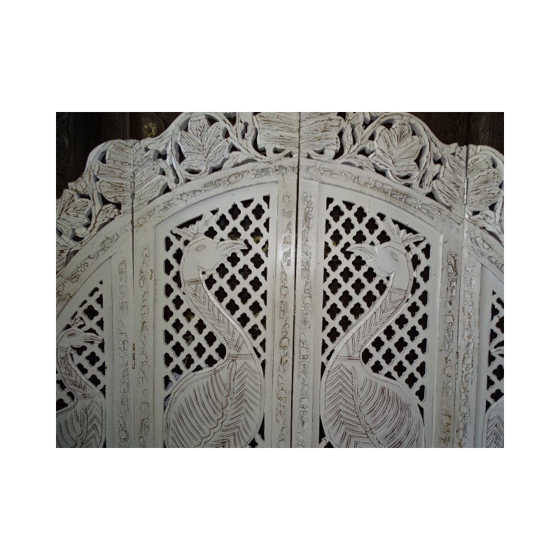 Biombos rdonda Paons blanco