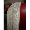 Paravent rond fleurs blanc poncé