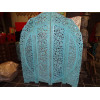 Round Screen sanded turquoise flowers