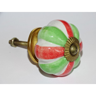 Boutons citrouille guimauve verte et rouge