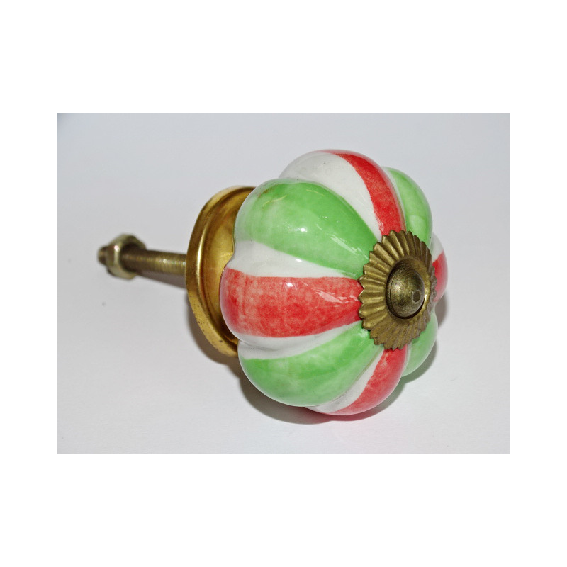 Calabaza de la melcocha botones verde y rojo