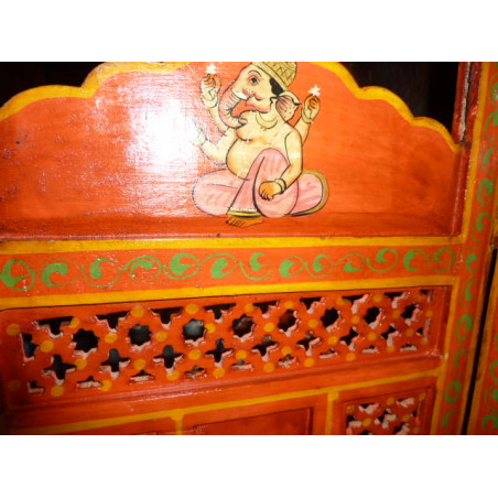 Pantalla cabecera de la cama naranja Ganesha