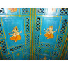 Paravent tête de lit lord Ganesha turquoise