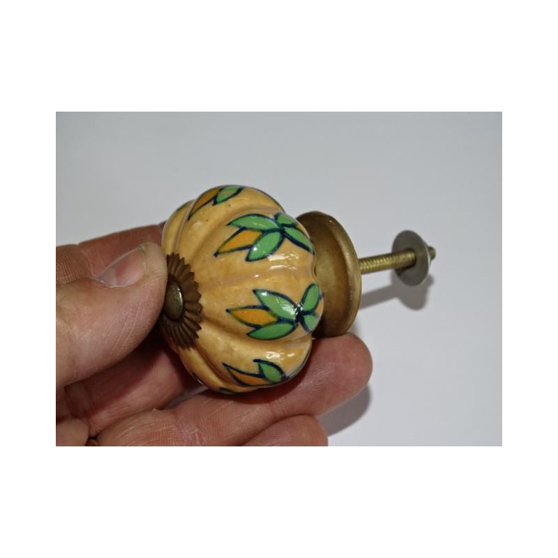 Boutons citrouille chamois feuillages