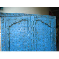Portes de placard turquoise avec arche en 93 X 195 cm