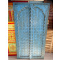 Portes de placard turquoise avec arche en 92 X 170 cm