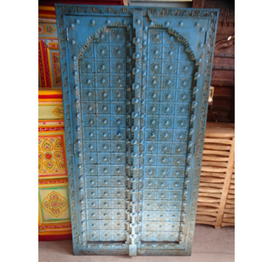 Puertas de armario color turquesa con arco en 92 X 170 cm