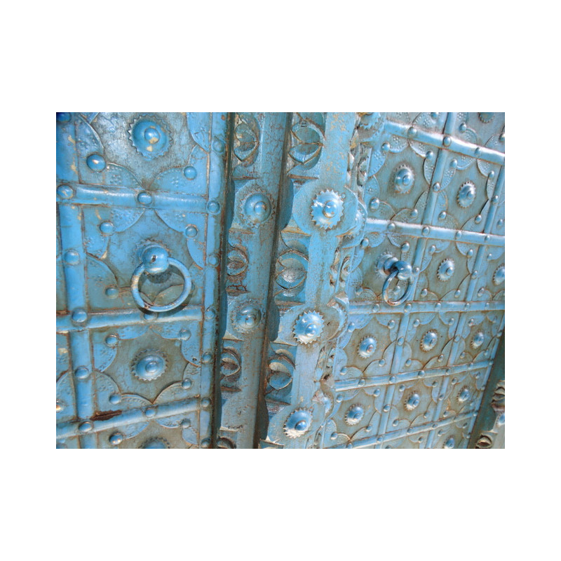 Portes de placard turquoise avec arche en 92 X 170 cm