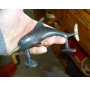 Bronzo maniglia delfino patina scura