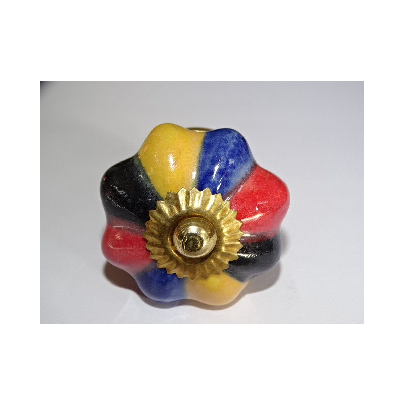 Mango de porcelana calabaza multicolor oscuro