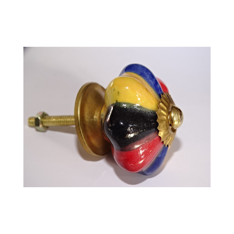 Mango de porcelana calabaza multicolor oscuro