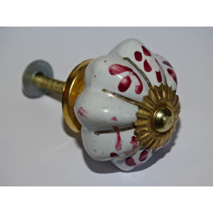 zucca rosse bottoni 35 mm vintage con linee dorate