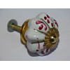 Red vintage pumpkin buttons 35 mm with golden strokes