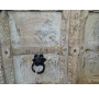 Armadio in lamiera di ottone patinato bianco antico 85x50x180 cm