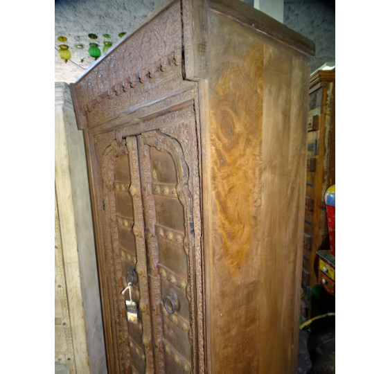 Kledingkast oude deuren en oude latei in 76x45x184 cm