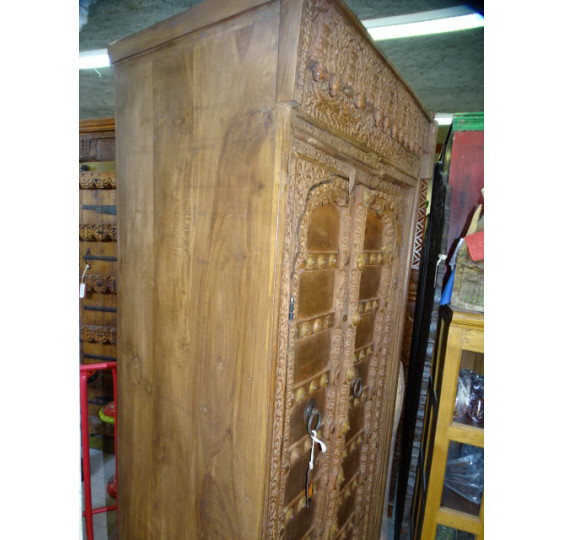 Kledingkast oude deuren en oude latei in 76x45x184 cm