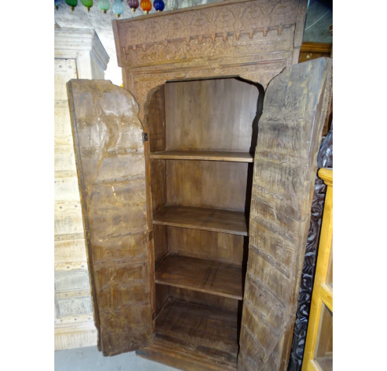 Wardrobe old doors and old lintel in 76x45x184 cm