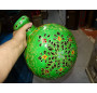 Jarra de agua de metal pintado a mano verde 42 cm