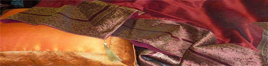 printed brocade tablecloths, Indian furniture