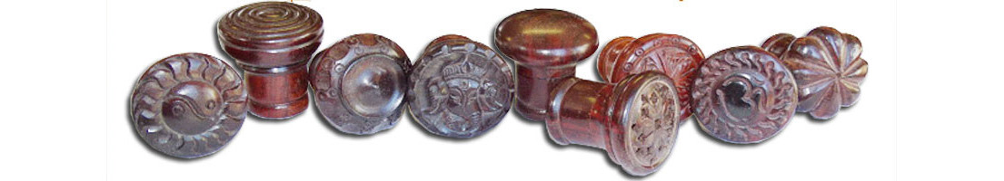 Buttons and wooden handles